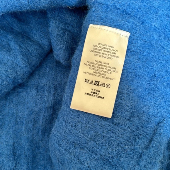 Free people alpaca blue sweater size small - Picture 4 of 8